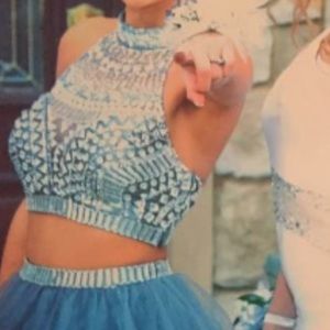 Rachel Allan two piece short homecoming prom dress